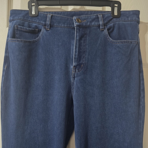 Halara Flex™ Mid-Rise Bootcut Jeans w/ 4-Way Stretch, Dark Wash, Sz Large, EUC! - Picture 3 of 12